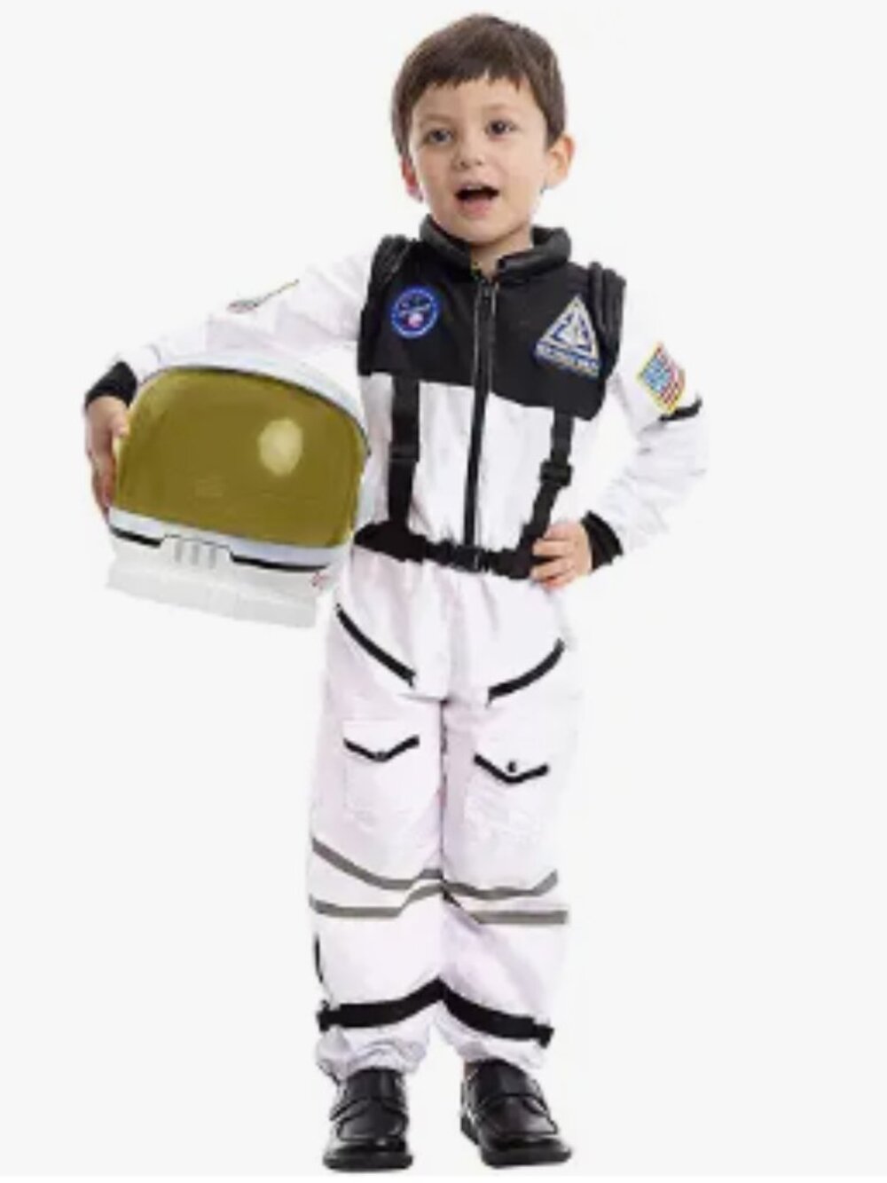 Kids Astronaut Costume with HELMET, Space Suit  Size Small (5-7 Years)